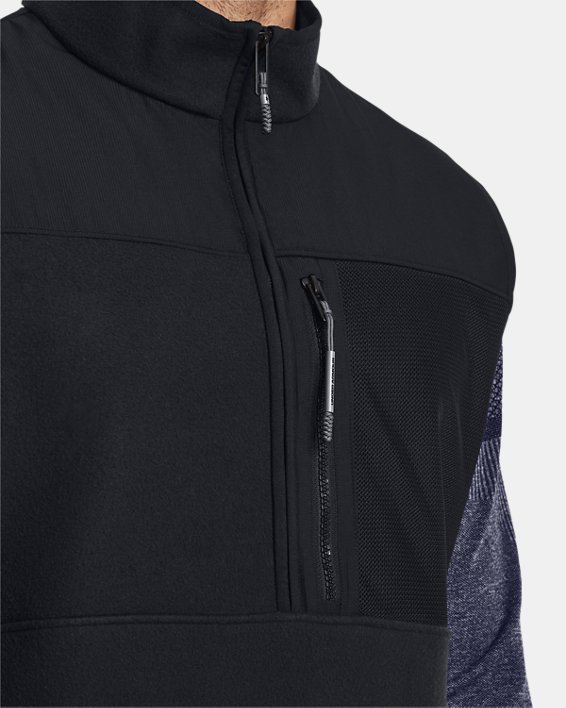 Men's UA Microfleece Maxx Vest in Black image number 3